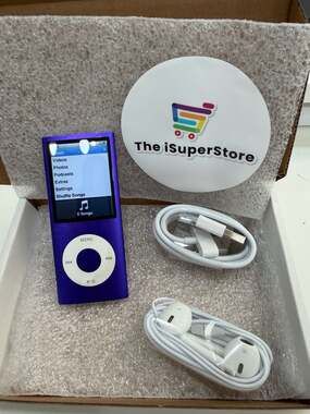 Apple iPod Nano 4th Generation 8GB Purple A1285 with Accessories